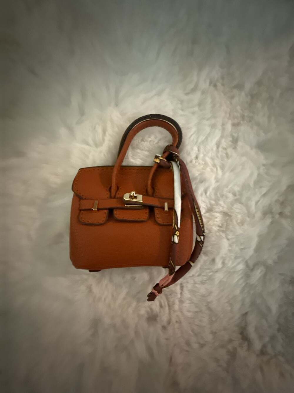 Brown Mini Bag/Purse real leather